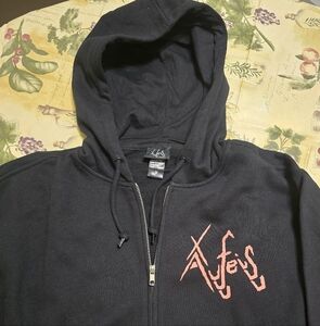 Black Hoodie with Red Graphic
